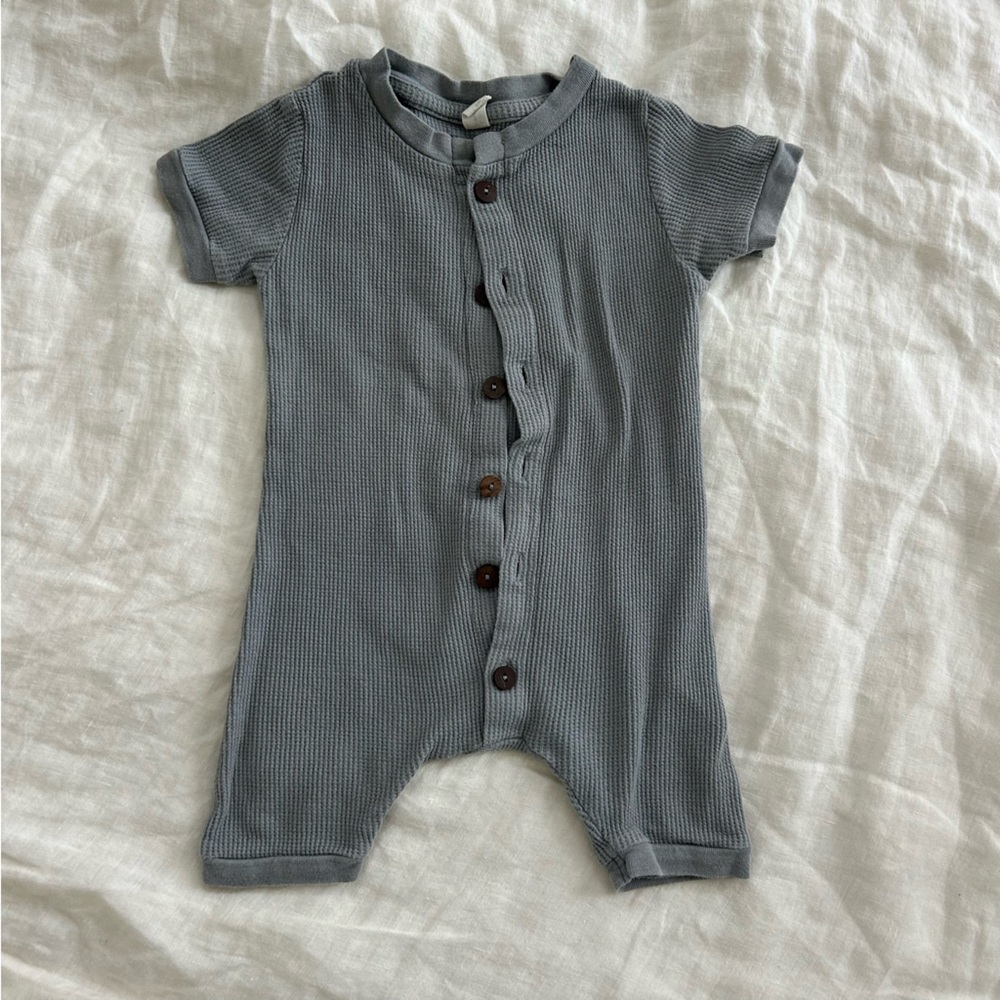 Nui Organics waffle romper